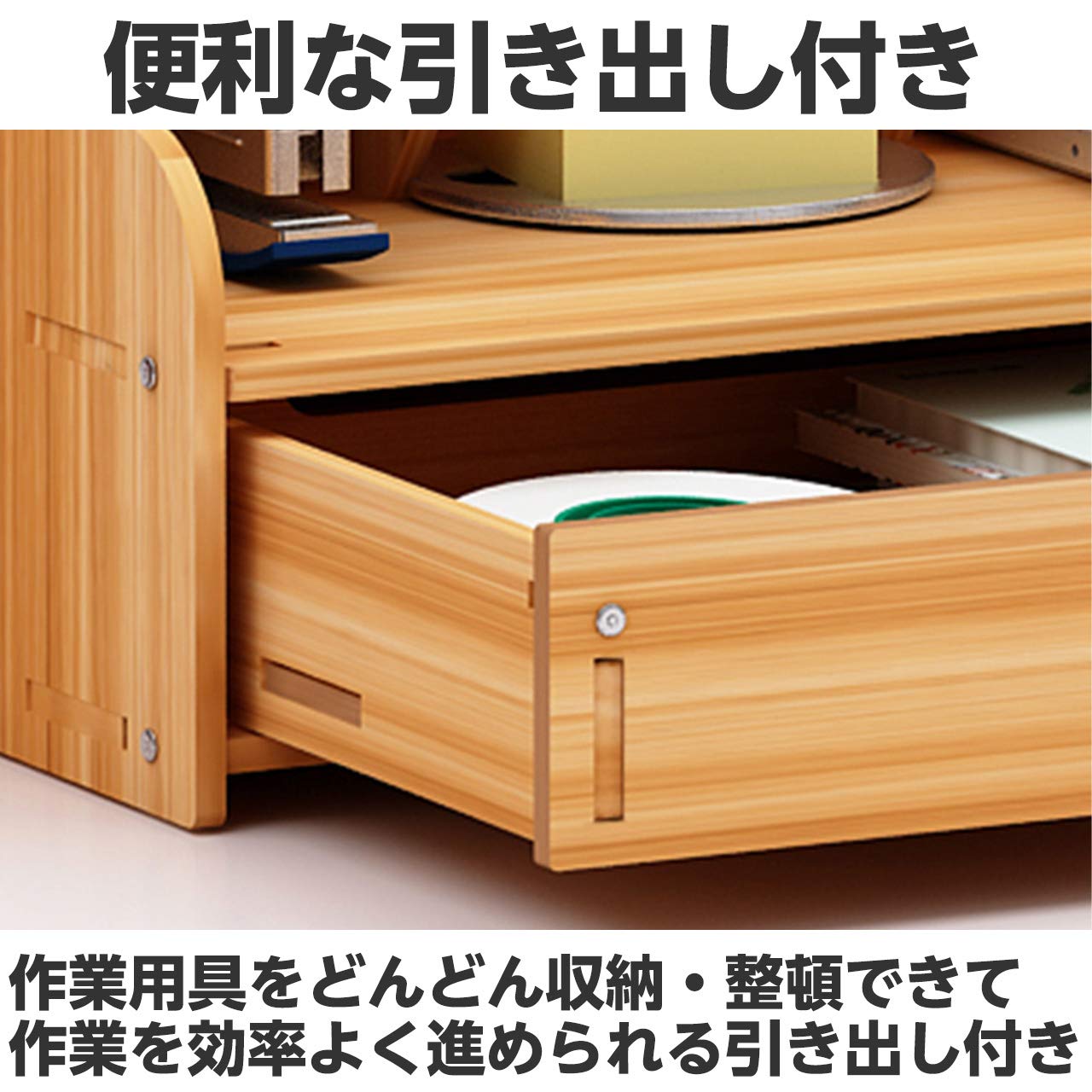 Amazon | Felimoa 机上ペン収納ボックス 木製 ペン立て 卓上ペン収納